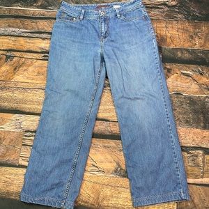 Eddie Bauer high waisted boot cut flannel lined jeans size 10